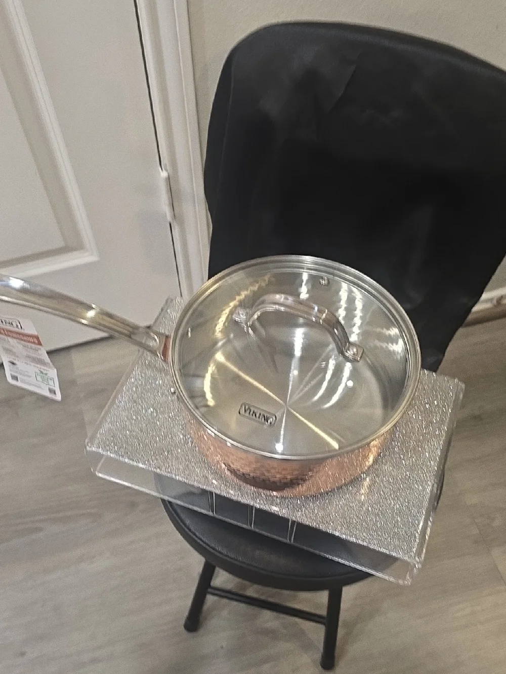Viking Hammered Copper Clad 3QT Saucepan w/Lid
